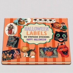 Laughing Elephant!  28 Large die cut Label  Halloween stickers. Brand New!